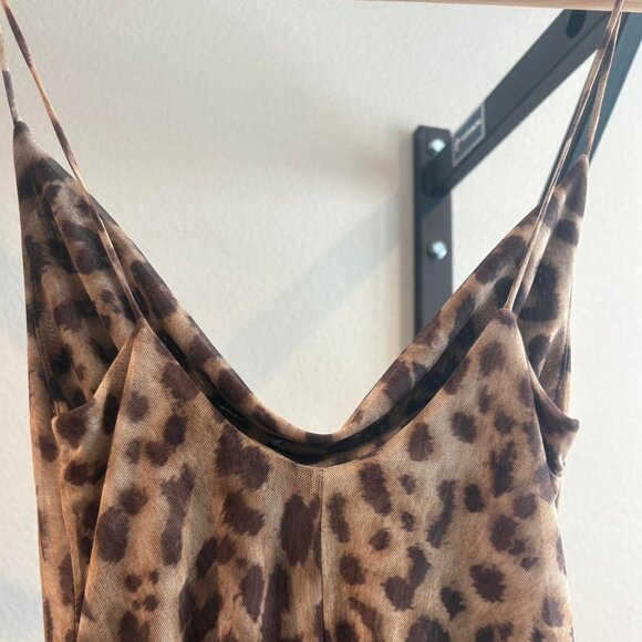 Zara Cheetah Leopard Maxi Printed Dress - Picture 7 of 8